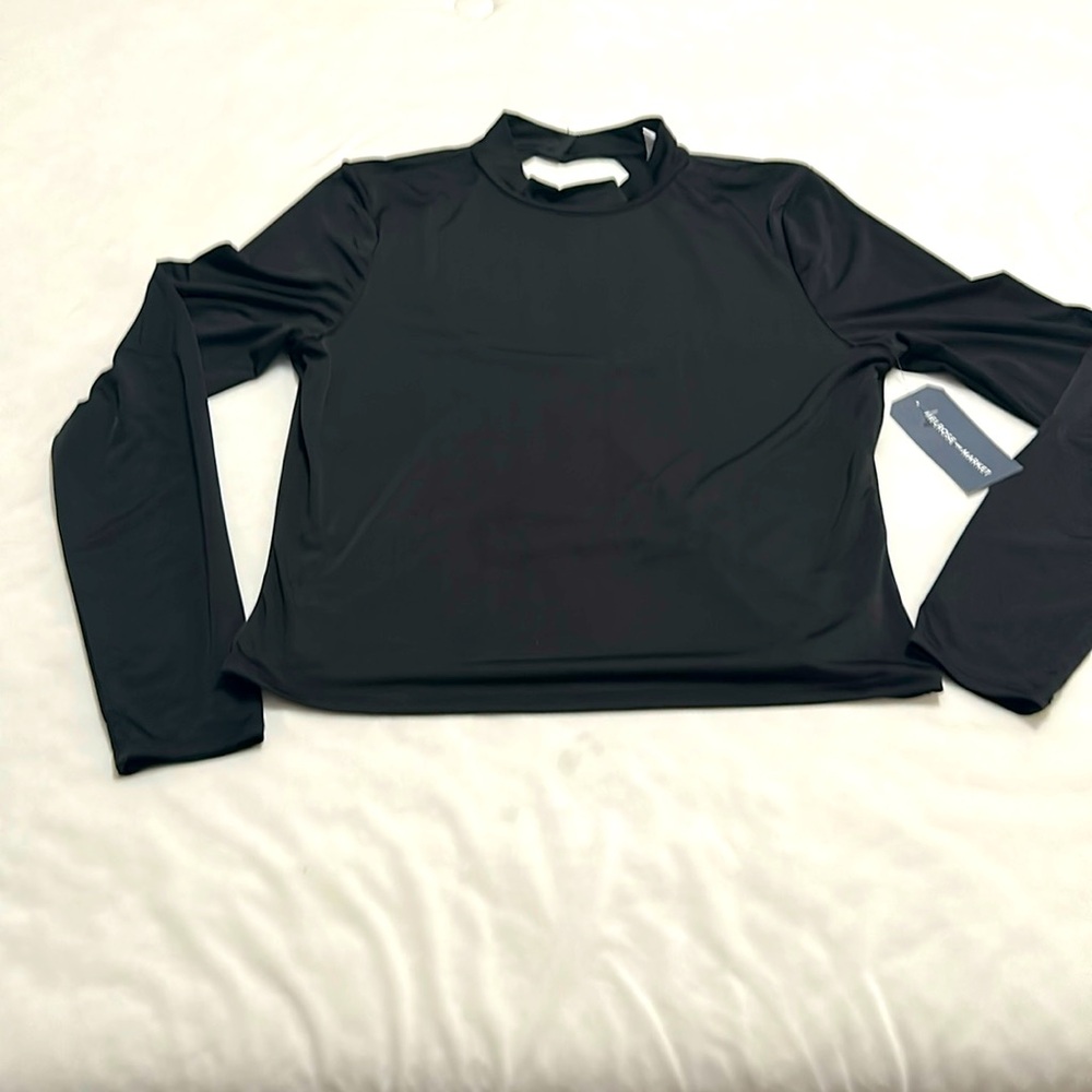 NWT Black high neck blouse
